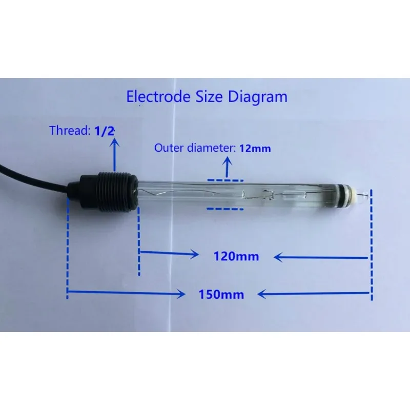 Industrial on-line high temperature PH glass electrode, strong acid and strong base PH electrode, corrosion resistant PH probe