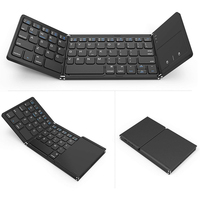 Foldable Bluetooth Keyboard with Touchpad Portable USB Wired Folding Wireless Keyboards for Travel Keyboard for Android Windows