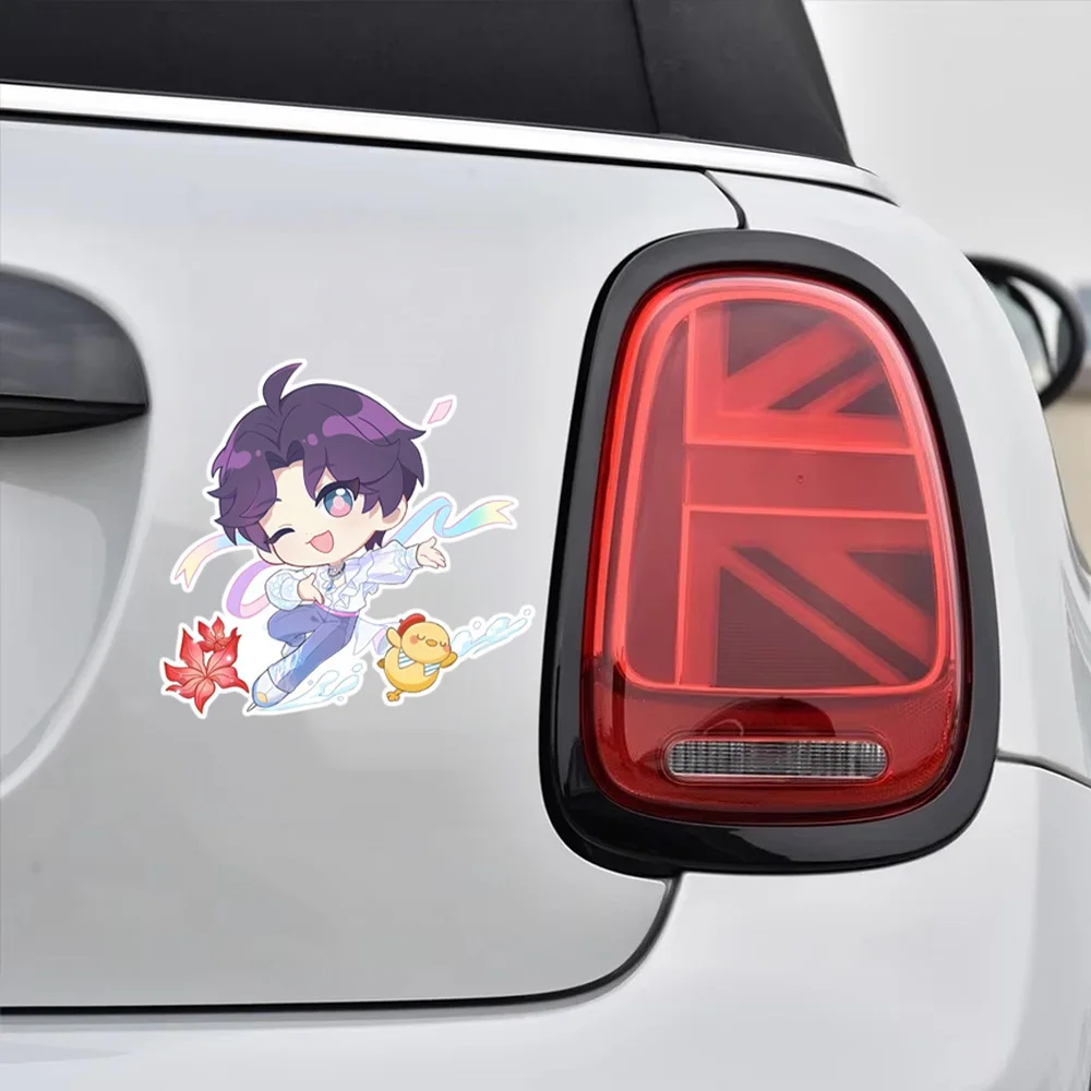 Cute Zayne Cartoon Car Stickers Auto Motorcycle Body Trunk Laptops Decoration Accessories Love and Deepspace PVC Decals Hot Sale