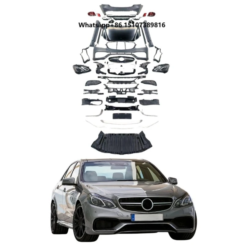 

Body Kit for E-class W212 2009-2013 Upgrade to E63 Car Front Bumper Assembly Rear Bumper Engine Grille Headlight