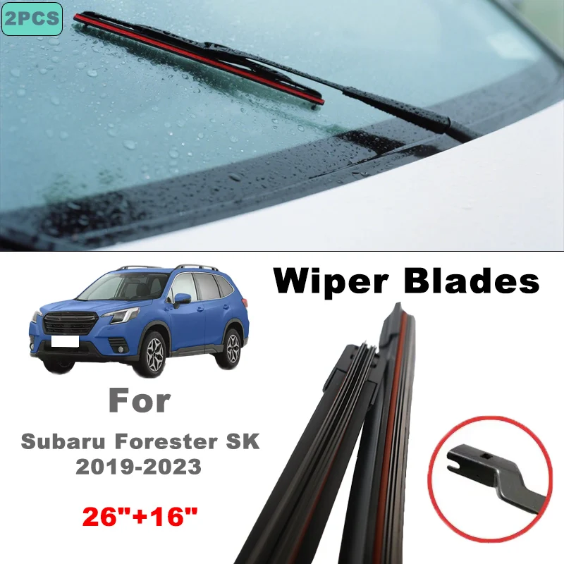 

LHD RHD Front Wiper Blade Set For Subaru Forester SK 2019 2020 2021 2022 2023 Windshield Windscreen 26"+16" Car Accessories