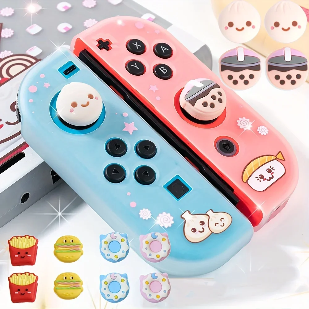 Boba Dumpling Thumb Grips Caps For Nintendo Switch & Switch Oled / Lite Joycon Joystick Cap Cover NS Thumb Stick Grip Cap