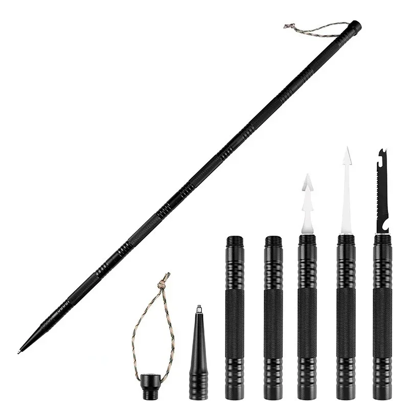 

CEOI GWOK Walking Sticks Enthusiasts Aluminum Alloy Multi-Accessories Lightweight Trekking Poles Complete Outdoor Tool Kits