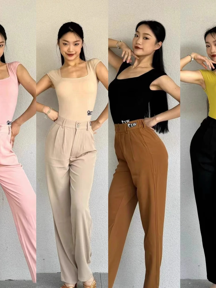 robe-de-danse-latine-britannique-pour-femmes-ensemble-manches-courtes-et-pantalon-habille-coupe-cintree-vetements-d'entrainement-en-salle-de-bal-pour-l'entrainement-quotidien