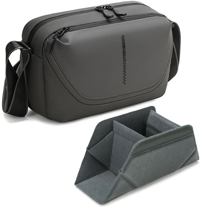 Men's Portable Crossbody Camera Bag One Shoulder Micro-Single Storage Outdoor Digital SLR Camera Pouch