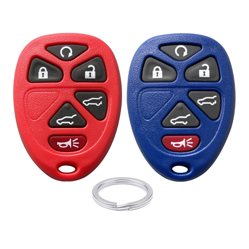 Red/Black/Blue 6 Buttons Remote Entry Remote Car Key Fob Shell OUC60270 for GMC Chevrolet Cadillac