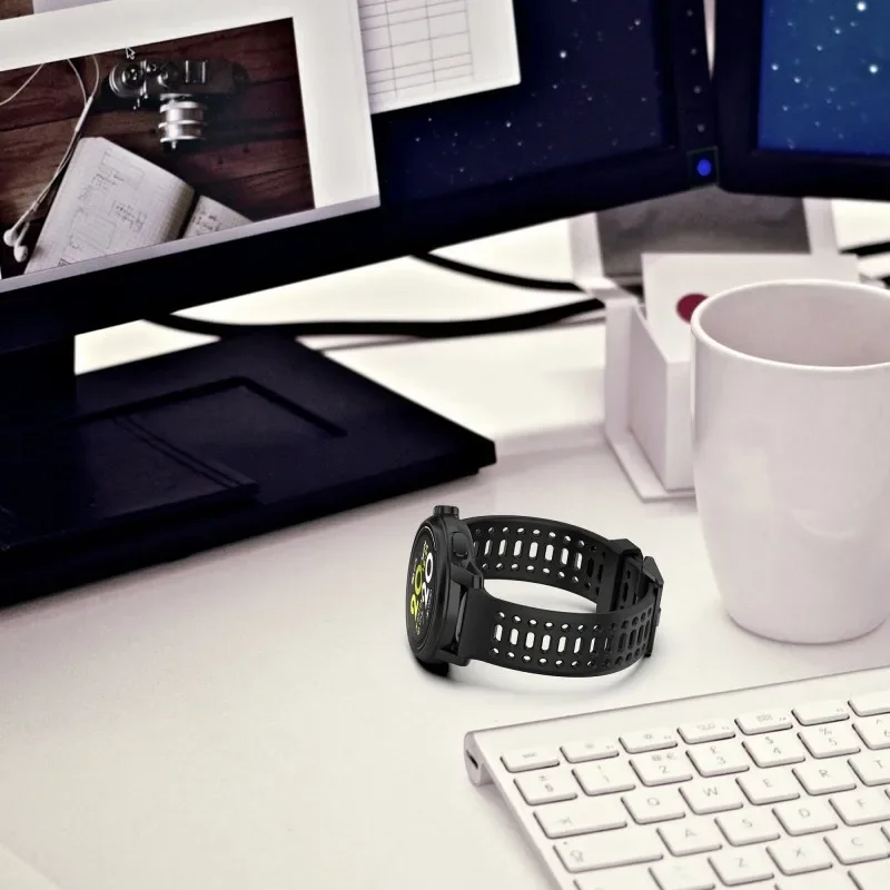 سيليكون 20 مللي متر 22 مللي متر حزام ل كوروس بيس 3 2 لينة سوار رياضي ل كوروس APEX 2 برو APEX برو 46 مللي متر 42 مللي متر تنفس المعصم العصابات