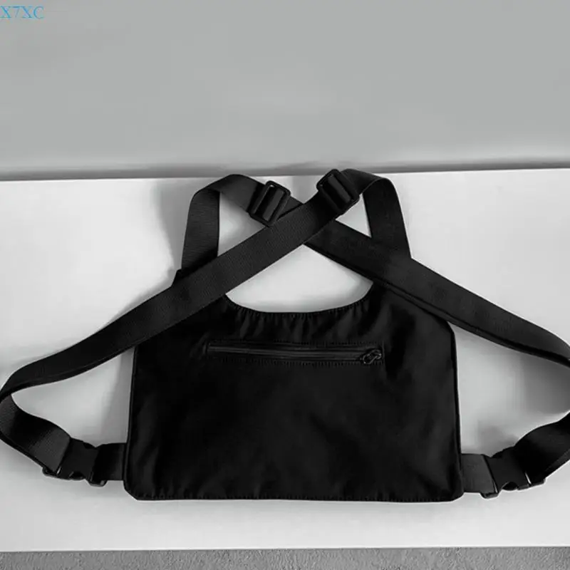 

X7XC Спортивная нагрудная сумка для мужчин и женщин, водостойкая, легкая, передняя сумка для бега с жилетом и держателем для