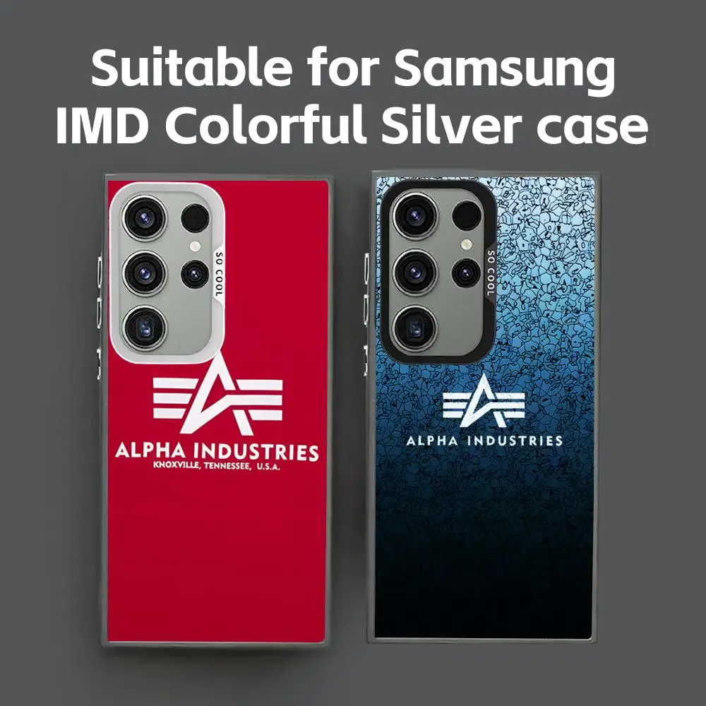 Hot Brand Phone Case IMD Colorful Silver Suitable case For SamsungS25 S24 S23 S22 S21 S20 Plus Ultra Note20 A-AlphaES Cool