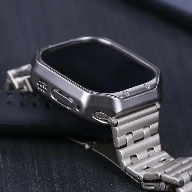 TPU-Gehäuse + Metallarmband für iWatch Ultra 49 mm, Edelstahlband für Apple Watch Serie 10 9 8 46 mm 42 mm 41 mm 45 mm 40 mm 44 mm