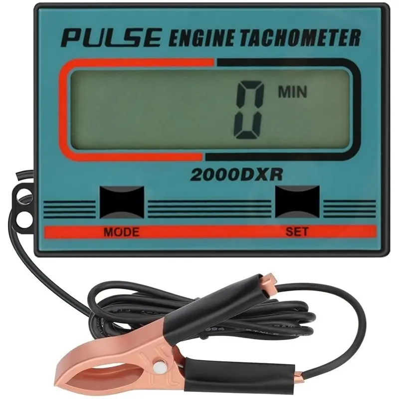 Digital Tachometer RPM Gauge, 2 Stroke 4 Stroke Inductive, Chainsaw Small Engine Tachometer, Hour Meter