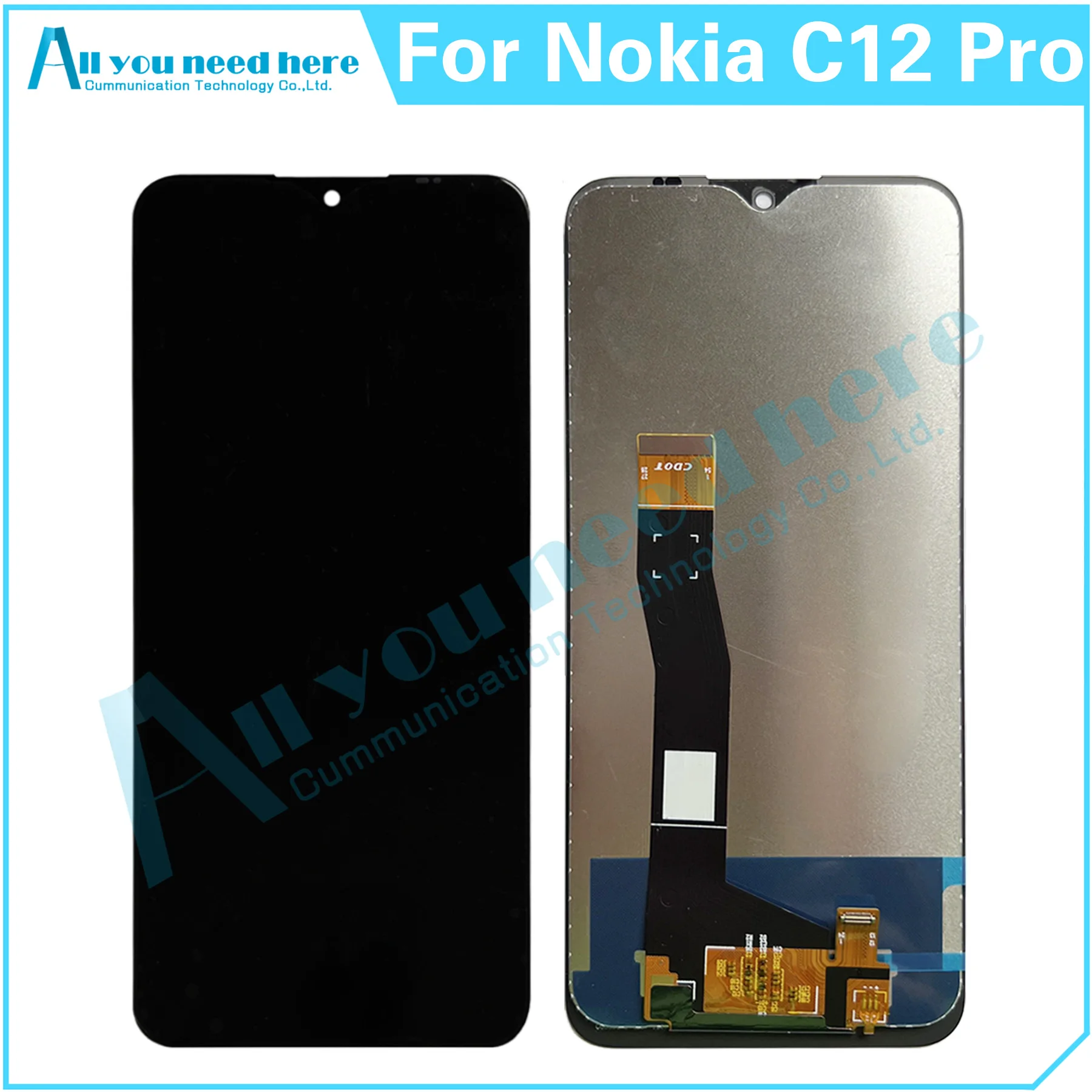 

100% Test For Nokia C12 Pro LCD Display Touch Screen Digitizer Assembly Repair Parts Replacement