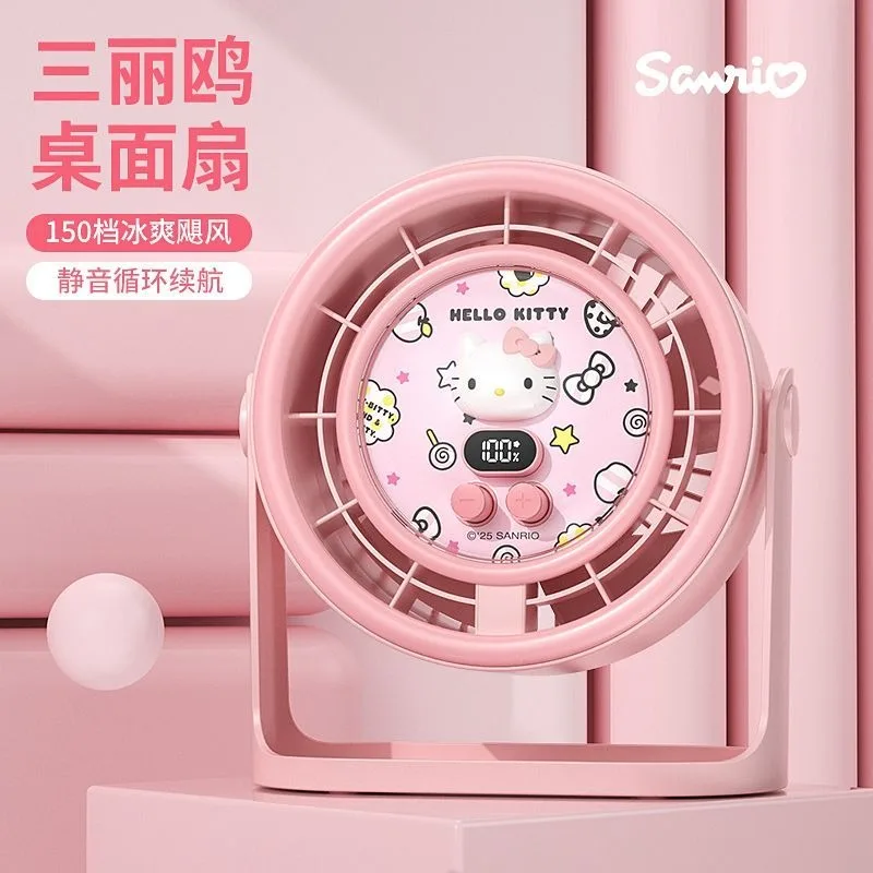 

Hello Kitty аниме Kawaii Sanrio Ins USB вентилятор украшение для рабочего стола милый Pochacco подвесной перезаряжаемый вентилятор для кемпинга подарок для детей