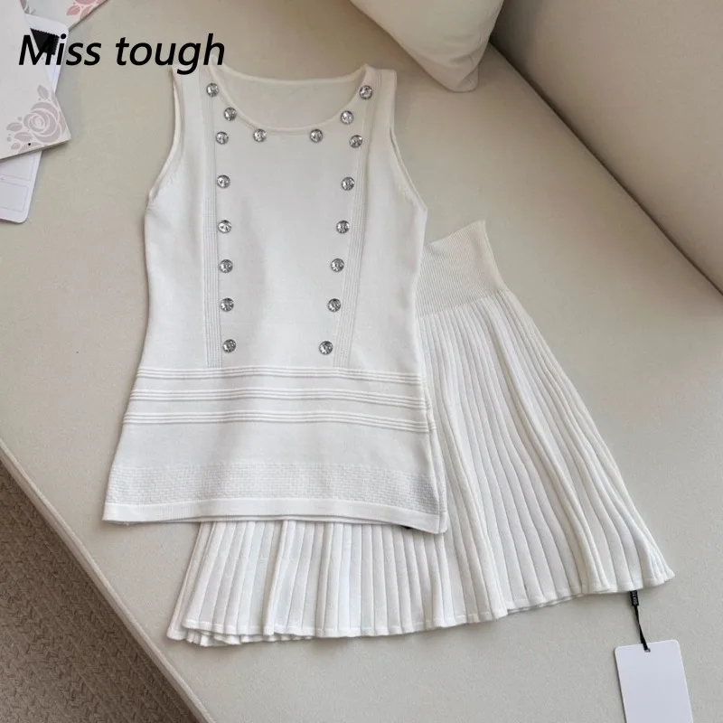 Spring Summer Korean Fashion French Elegant Women's Dresses Patched Blazer Knitted Sexy Pleated Y2K Slimming Design Short Skirts view 3