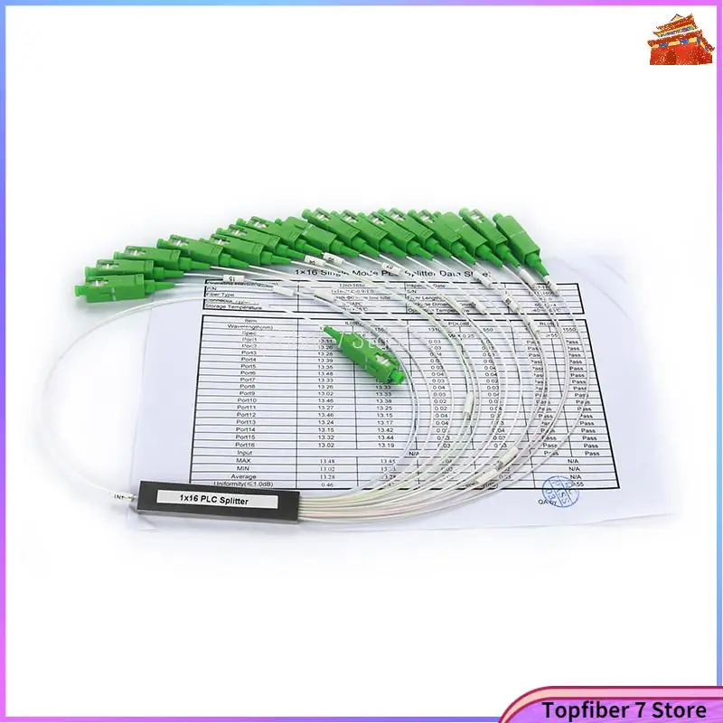 10pcs 1X16 SC APC PLC Splitter 0.9mm Fiber Optical  Mini steel tube type 1x16  Fiber Opitc Splitter Micro-enclosed Splitter