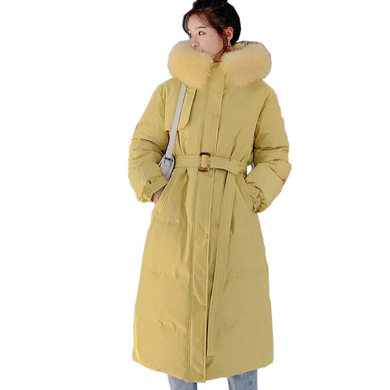 2025 nouveau col en laine à capuche veste d'hiver Parkas femmes épais chaud coton coussin vers le bas manteau Parka manteau hiver vêtements d'extérieur longs