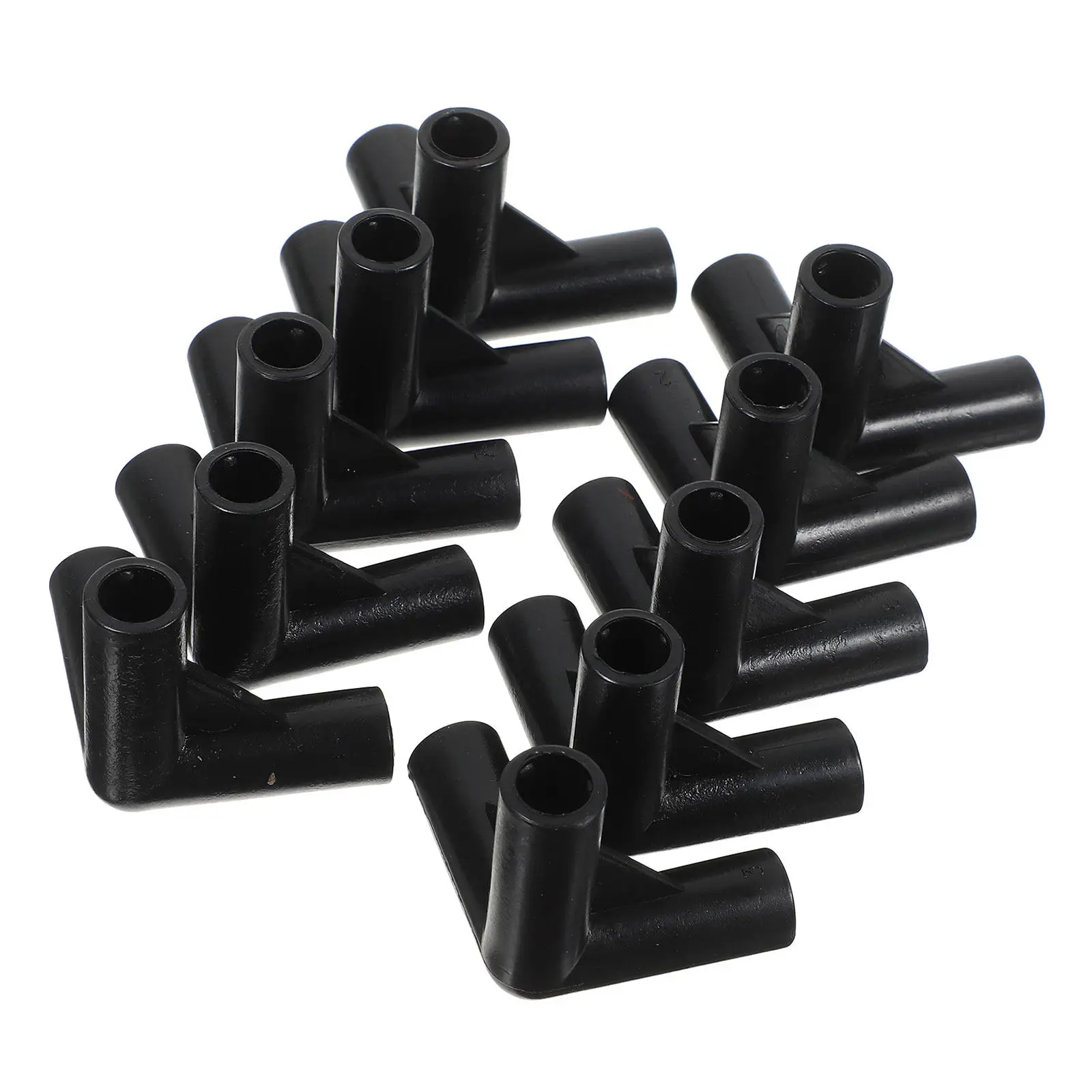 

50Pcs Tent Joint Connector High Strength Plastic Tee Pipe Three Way Joint Stable Canopy Frame Connector for Outdoor Shelter