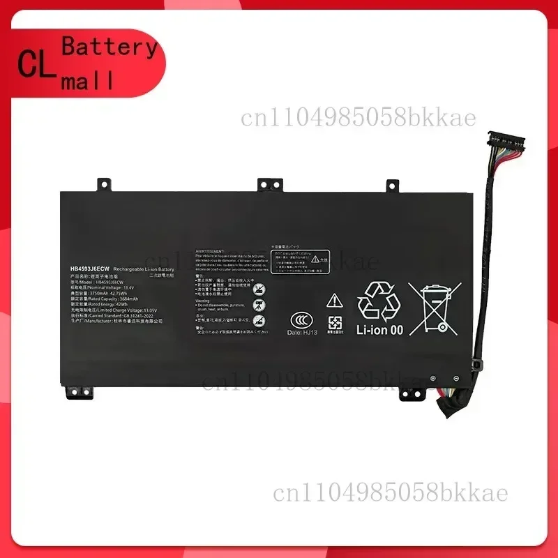 

New HB4593J6ECW 11.4V 3660mAh for Huawei MateBook 13 2020 WRT-W19 WX9 W29 I7 HN-W19L W19R WRT-W09 W19L Notebook Laptop Battery