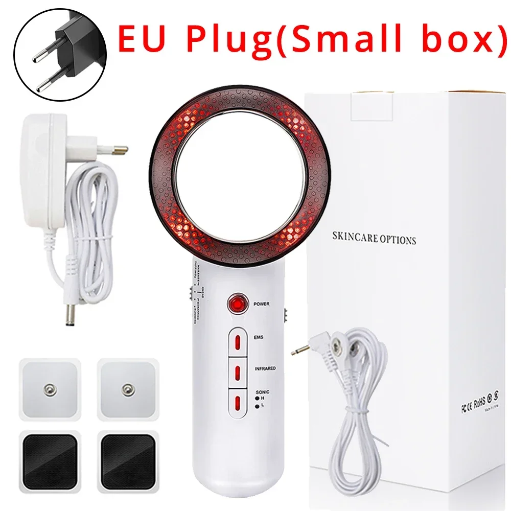 NONE Ultraschall 3 in 1 Kavitation EMS Abnehmen Massagegerät Fatburner Cellulite Hautpflege Infrarot Fettentfernung Therapie Schönheitsgerät 3