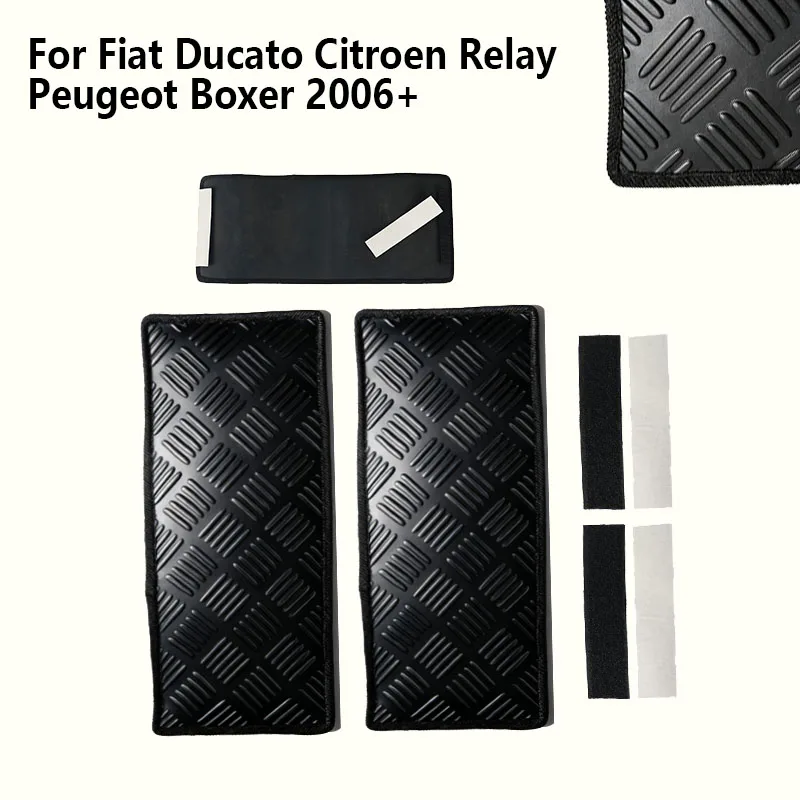 2PCS Heavy Duty Rubber Cab Step Mats Cab Entry Mats For Fiat Ducato Citroen Relay Peugeot Boxer 2006+ Motorhome