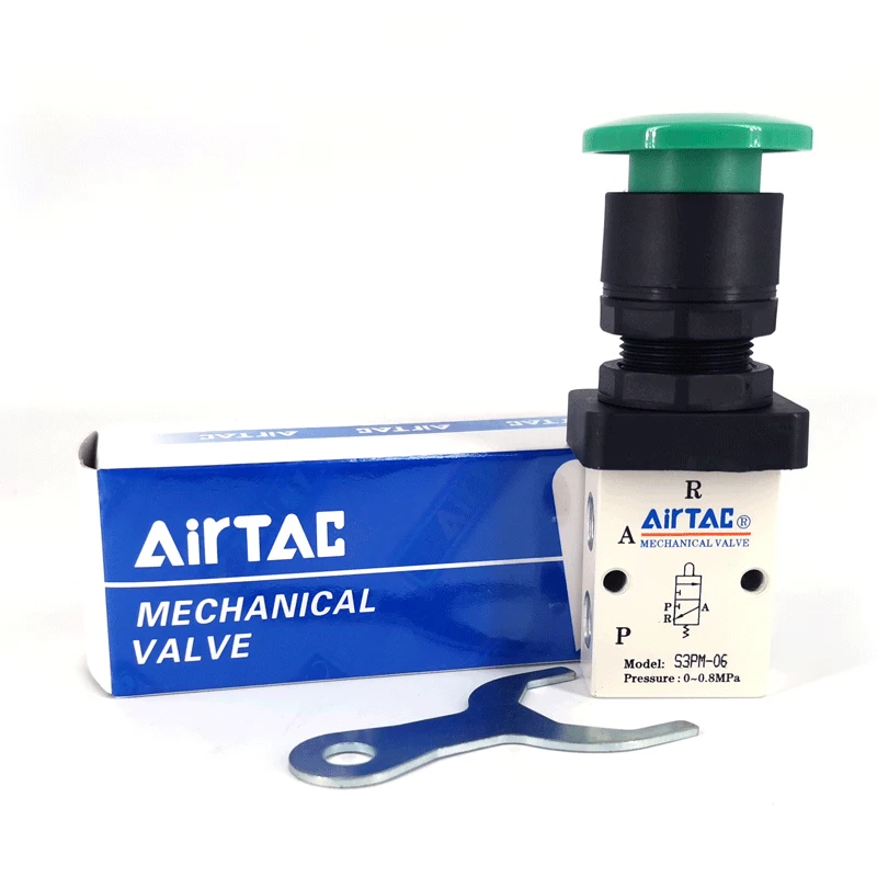 Airtac Original S3PM-06 Echtes Mechanisches Ventil Pilzkopf-Knopf-Typ Manuelle Ventile S3PM-06B – Detail 5