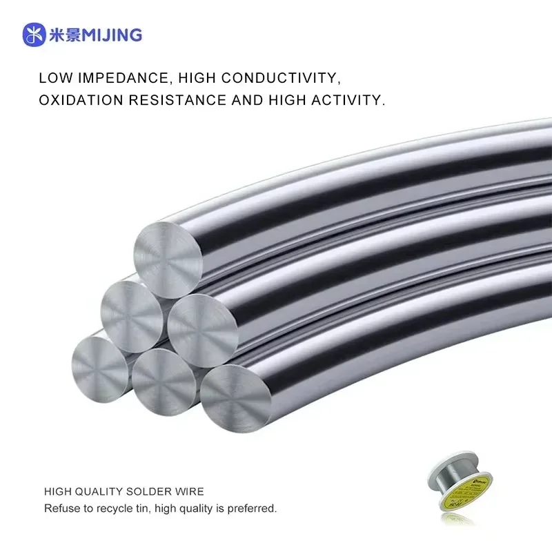 MIJING HC-03 HC-05 HC-08 Solder Wire 0.3/0.5/0.8mm High Purity Low Impedance Soldering Wire for Phone PCB Repair