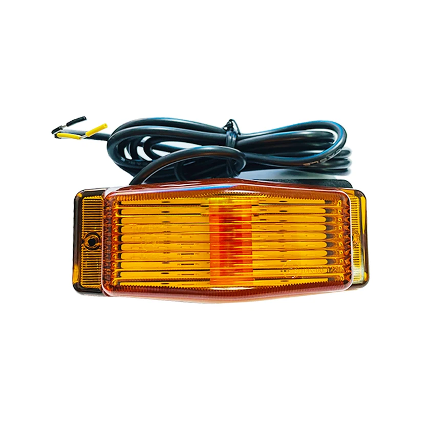24LED Lorry Front Grille Double Burner Indicator Lamp Side Marker Lights for Truck Scania LED Front Lights 24V Amber /White