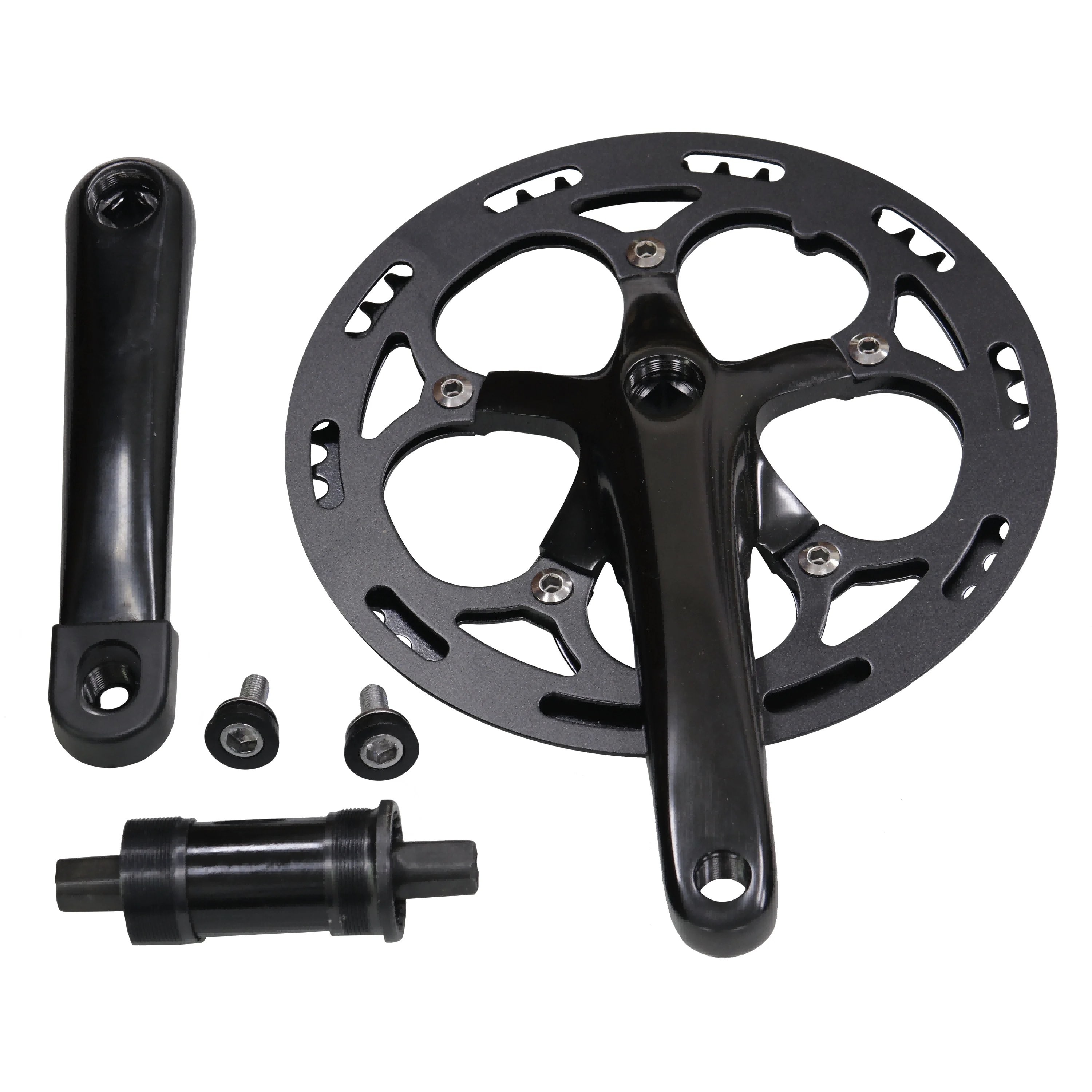 Light-weight single-and double-disc square hole central axle crank set folding bicycle small cloth