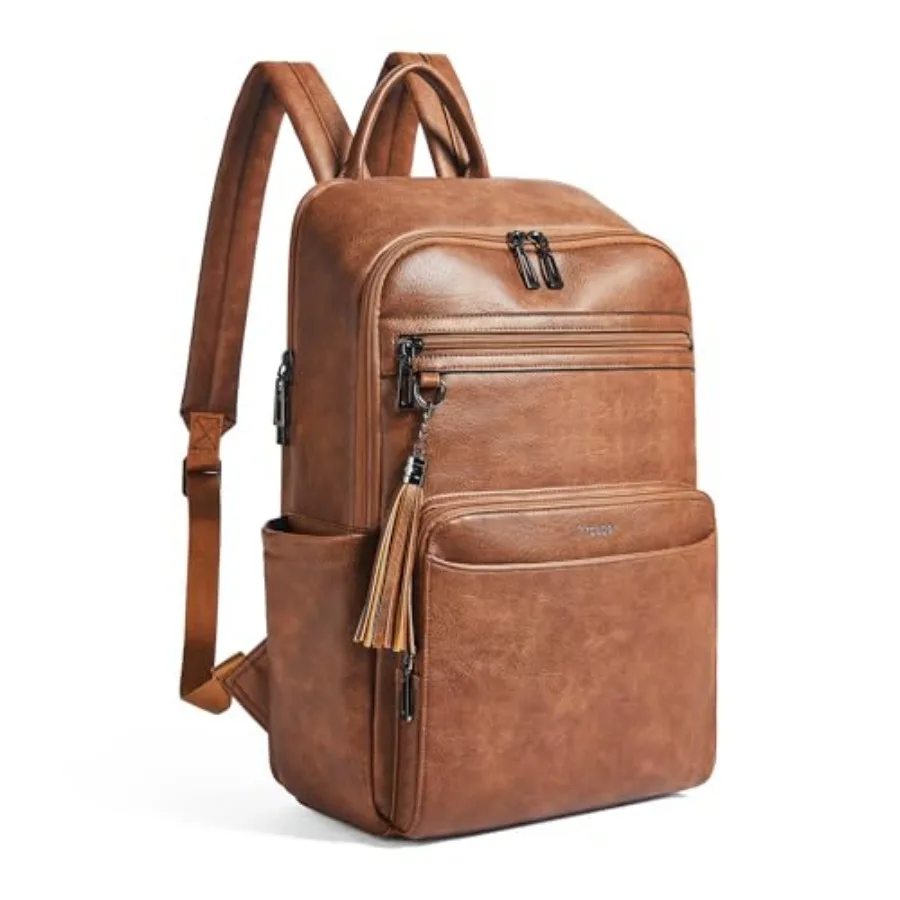 

Leather Laptop Backpack for WomenLeather Backpack with Laptop Compartment Fit 15.6 inch Laptops Carry-on Travel Backpacks Casua