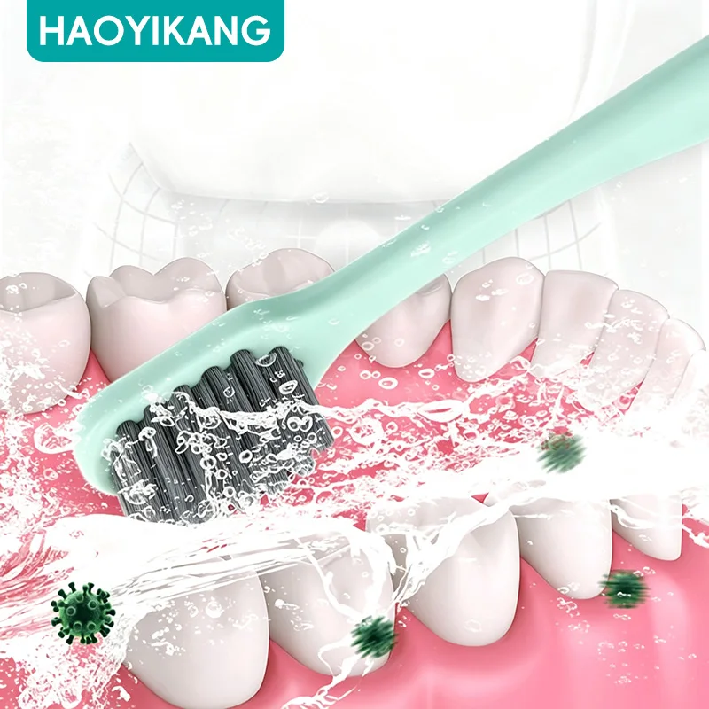 HAOYIKANG Antibacterial Gum Care Toothbrush 3 Pack Ultra Soft Bristles Deep Clean Sensitive Gums Adult Manual Oral Brush Set