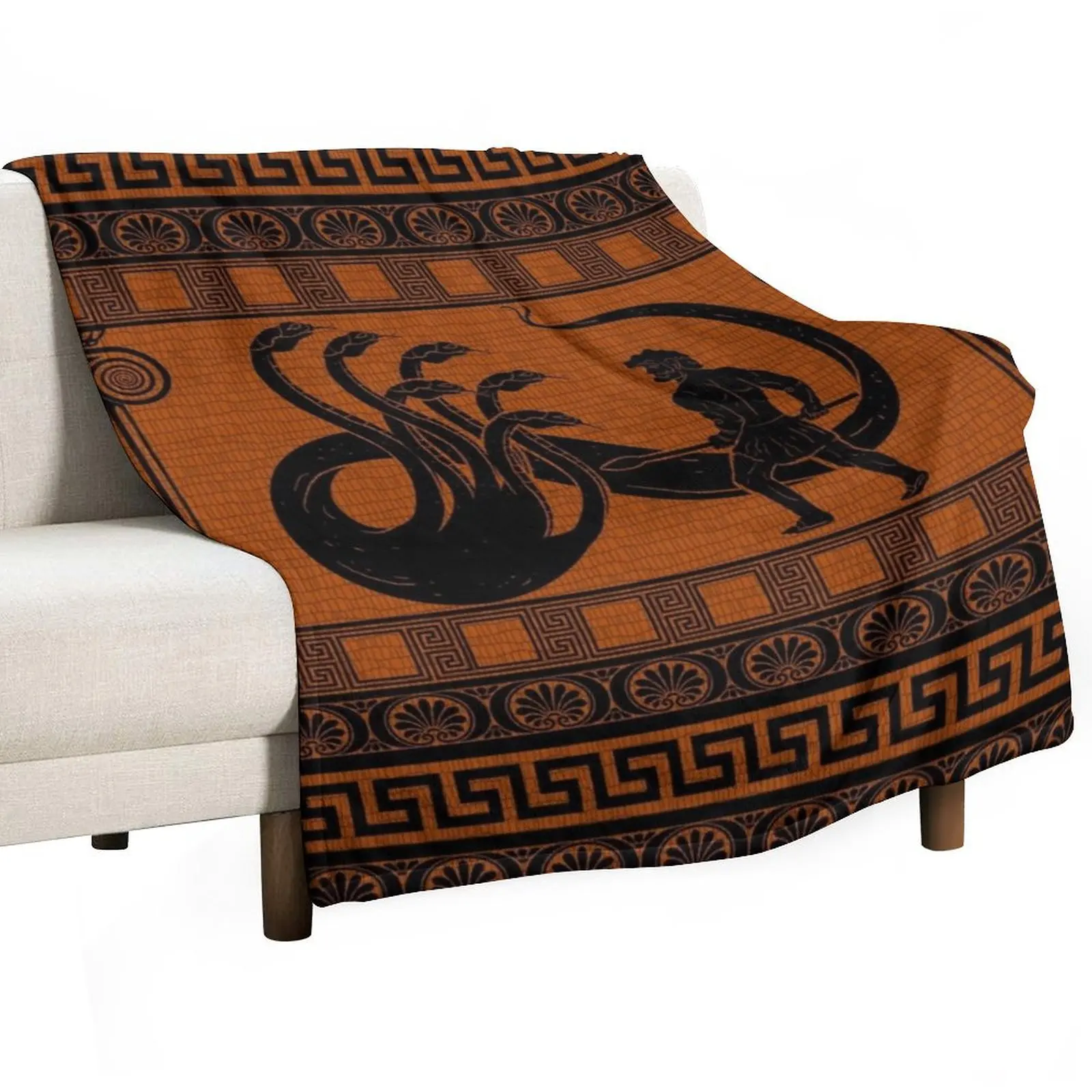 

Hercules vs Hydra Throw Blanket halloween Soft Big Luxury Brand Furrys Blankets
