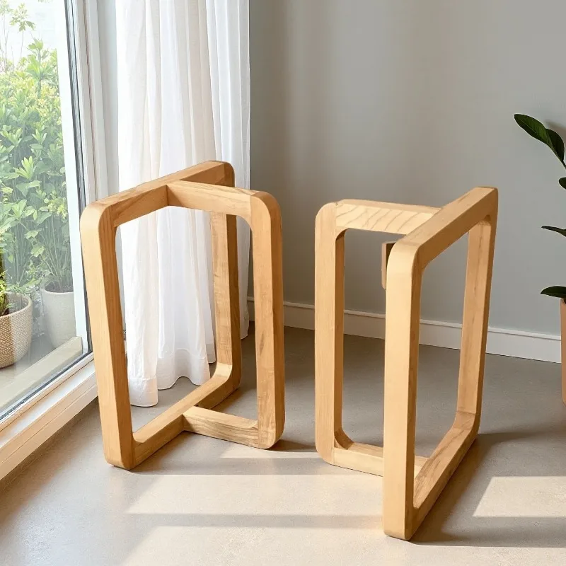 Solid Wood Table Base Scandinavian Triangular Legs for Dining Desk Furniture Accessories Modern Coffee Table Support Stand