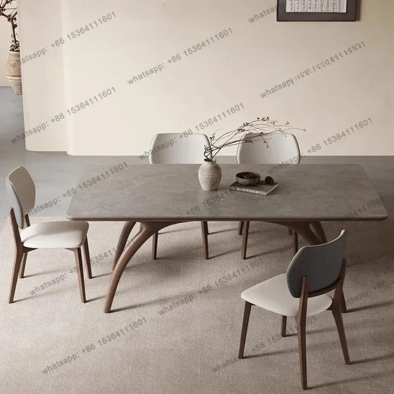 

yj9 Romantic Wood Dining Table Modern Simple Comfortable Adult Unusual Table Aesthetics Gaming Restaurant Muebles