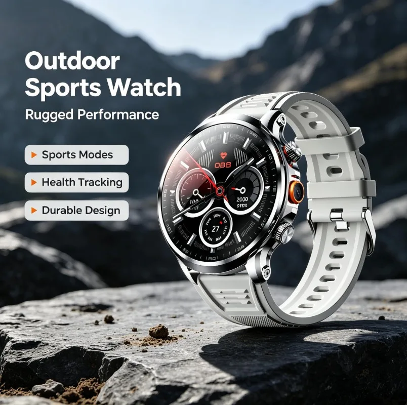 H18 Android Smart Watch with 8MP Camera, Large Storage, WiFi, GPS Positioning & Heart Rate Tracking