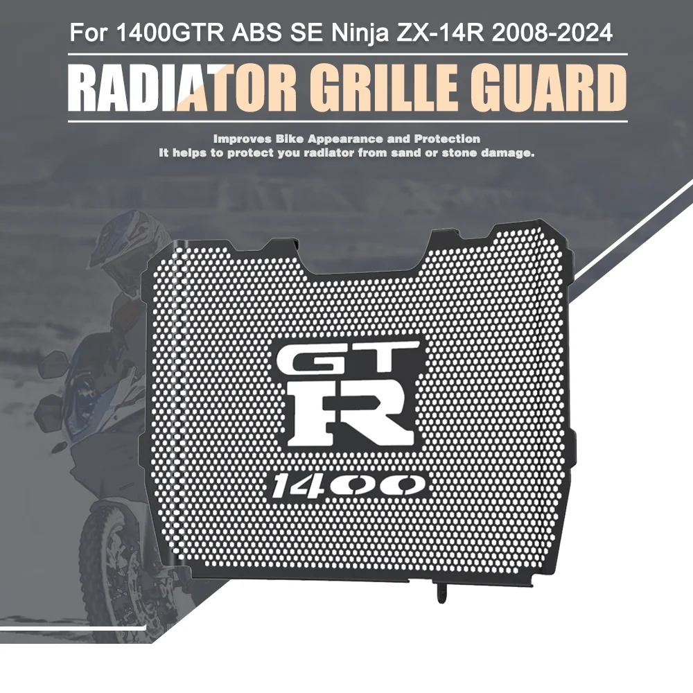 

Motorcycle Radiator Guard Grille Cooler Cover For Kawasaki 1400GTR ZG1400 ABS SE Ninja ZX-14R 2008-2020 2021 2022 2023 2024