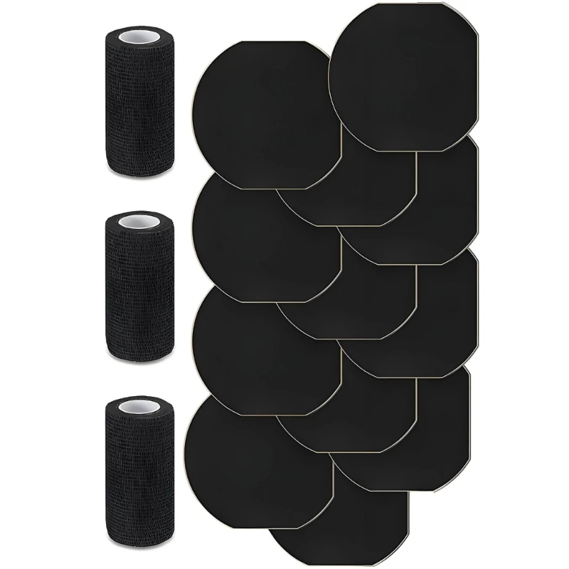 Horse Foot Packing Pad and Wrap Set with Cotton Cut Pads, Securing Rolls, and a Coordinated Pad-and-Roll Pairing for 69HD