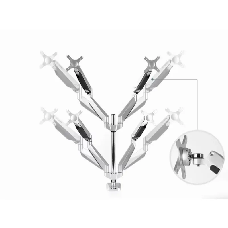 Quad Arm Desktop Monitor Mounted 10 