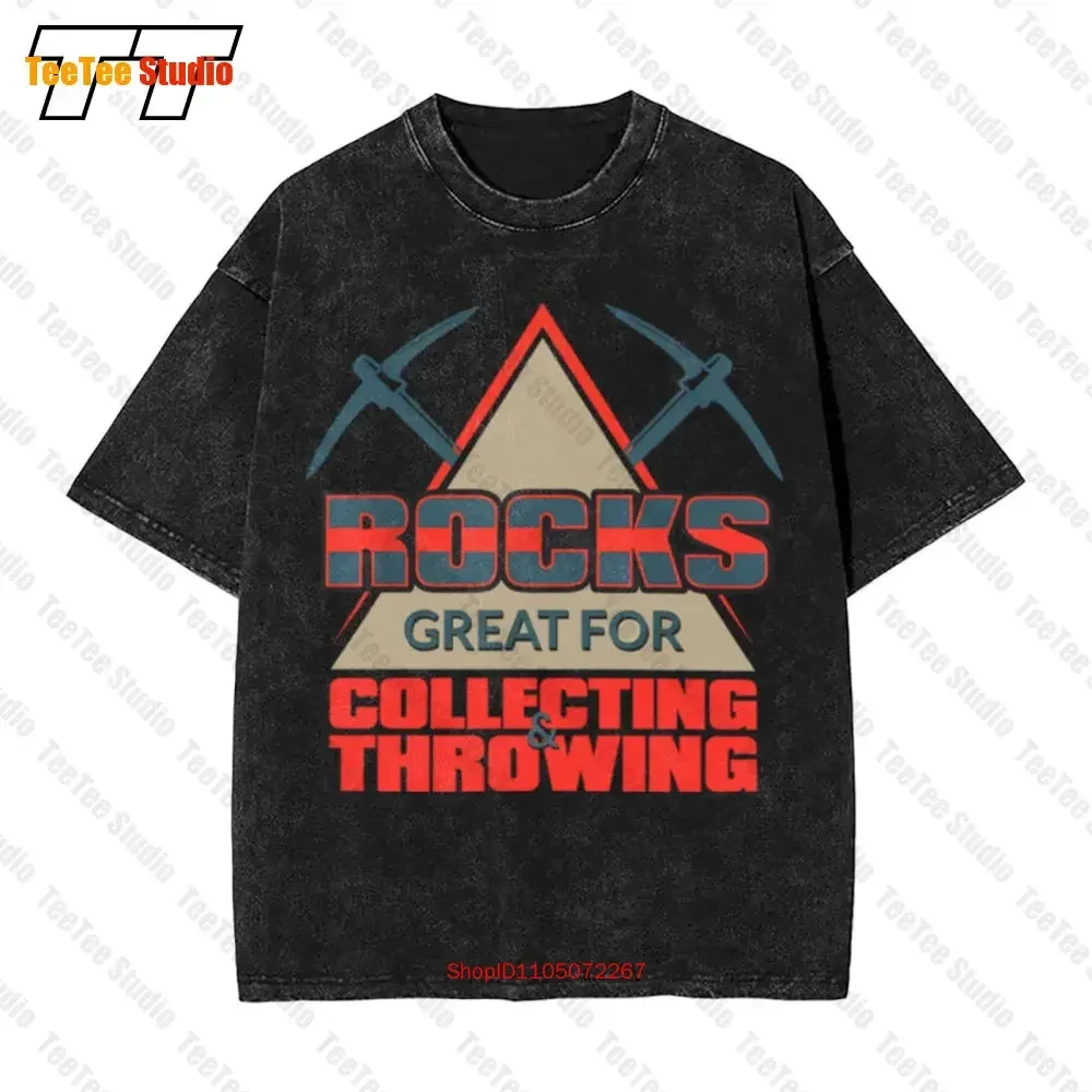 Rock Collector Stone Mineral Geology Geologist Treasure Vintage Oversized T-Shirt Tee 4UCG