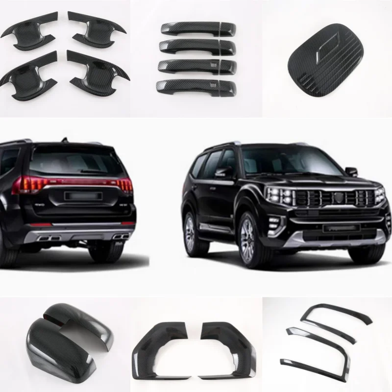 FOR KIA Mohave Borrego HM2 2020 2021 Exterior Accessories Fuel Tank Cap Car Door Handle Catch Headlights Eyebrow Cover Trim