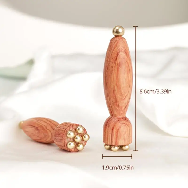 لوتس Seedpod الجمال المهنية النحاس و خشب الورد الوجه غوا شا أداة العين الاسترخاء بقعة خطوط الطول نقطة الوخز تدليك يده