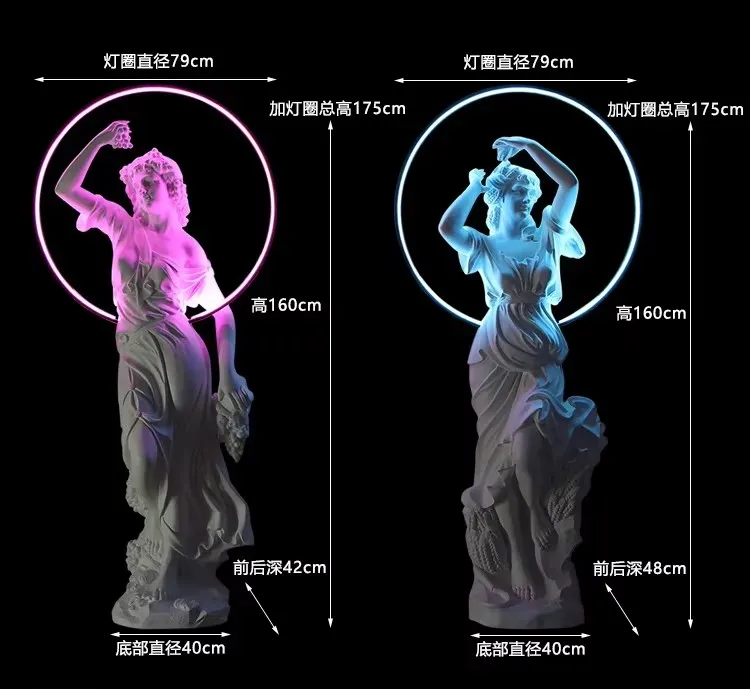 تمثال الجبس شريط الزفاف KTV الألياف الزجاجية النحت زخرفة الديكور الإبداعي