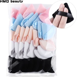 10/20 Pcs Triangle Velvet Powder Puff Mini Finger Puff Blend Cosmetic Accessories Tool Washable Fashionable Makeup Tools