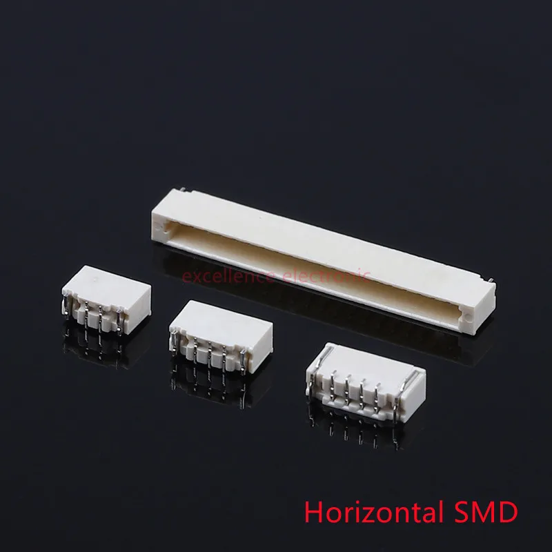 10PCS 0.8mm Pitch Connector SMD Horizontal / Vertical Type Socket 2P 3P 4P 5P 6P 7P 8P Replacement of JST IDC Receptacle
