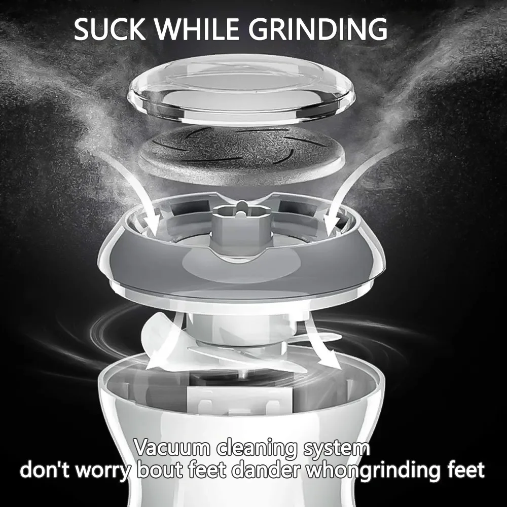 Elektrische Fuß Grinder Vakuum Adsorption Polieren Fuß Grinder Werkzeuge Fuß Schleifpapier Datei Abgestorbene Haut Kallus Entferner Pediküre
