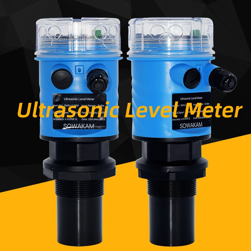 Ultrasonic Water Level Sensor Wireless Distance 0-10m Meter 4-20mA Relays Output Ultrasonic Water Tank Level Meter