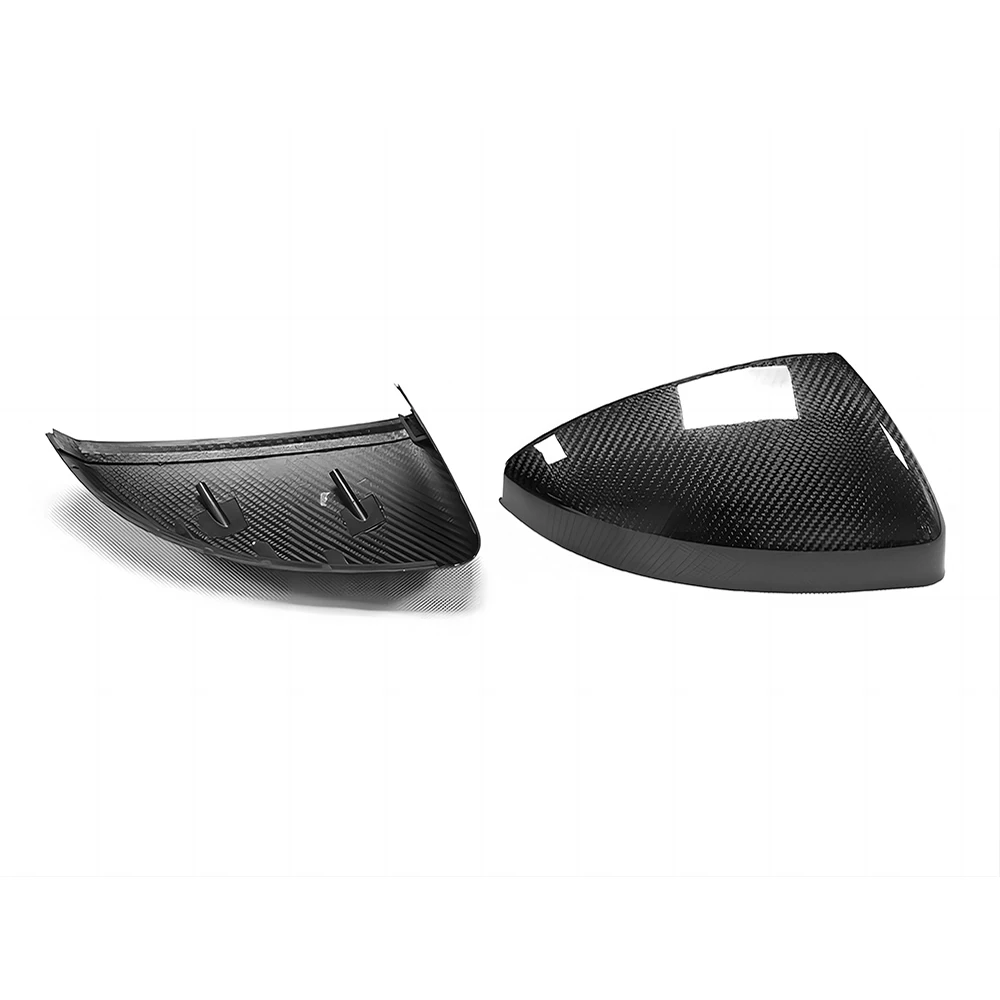 Replacement Rearview Side Mirror Covers Cap For Audi 16-22 R8 4S 15-21 TT TTS TTRS Dry Carbon Fiber Shell No Blind Spot Assist