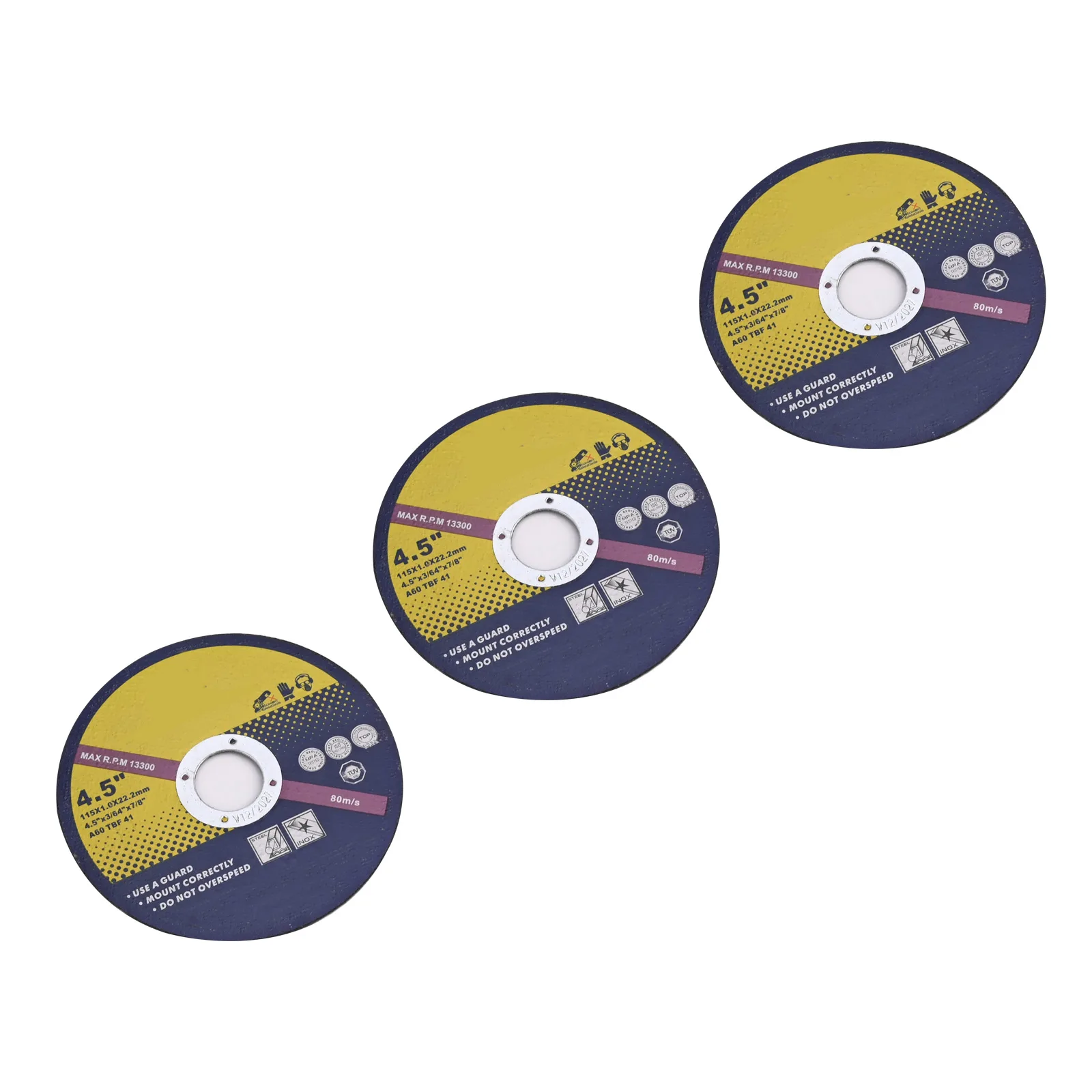 4.5 Inch Cutting Disc Stainless Steel Disc Maximum Speed 80 Ms For Various Cutting Tasks For 115mm Angle Grinders