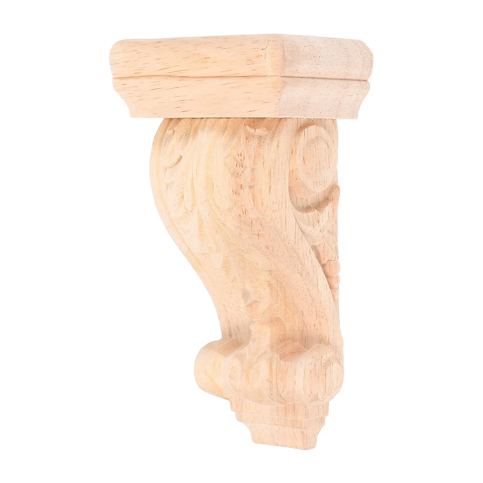 

Carved Wood Capital Durable Solid Wood Corbels Elegant Design Decorative Trim for Fireplace Door Beam Vintage Wall Bracket