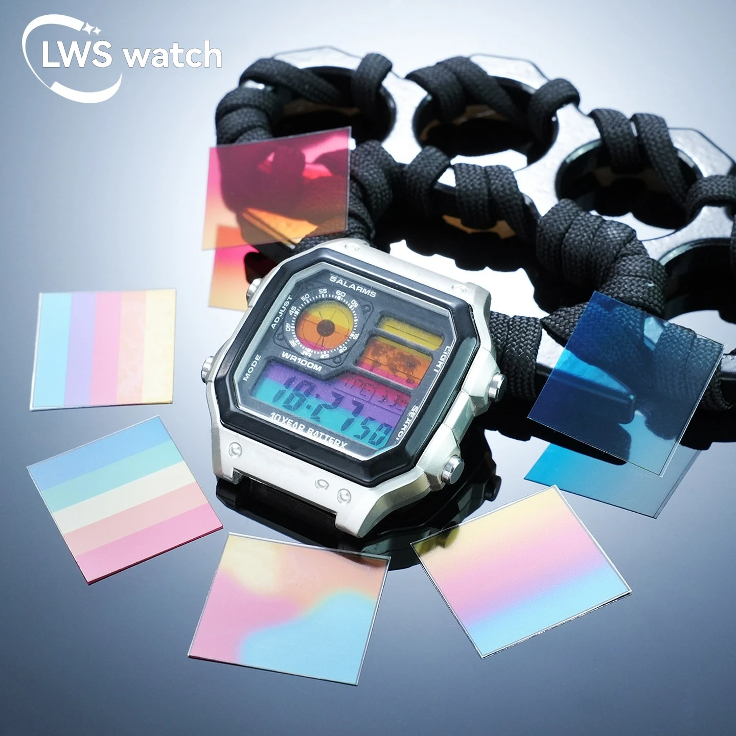 For Casio AE-1200 Series Watches: Colorful Multi-Color PVC Scratch-Resistant Protective Screen Protector Accessories
