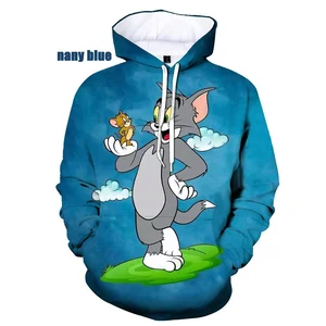 2024 Đồ họa Anime Tom và Jerry 3D mới in áo Kawaii Phụ nữ ở Phố Thời trang với áo nỉ toàn bộ hàng ngày 10 Tổ chức bán hàng chính của Tom và Jerry Áo nỉ - №7